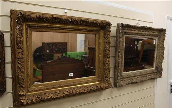 Two gilt gesso framed wall mirrors W.81cm, 78cm
